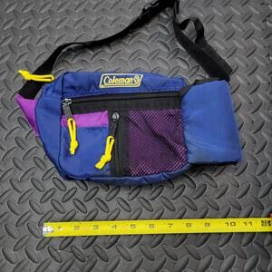 Coleman Retro Fanny Pack Waist Bag Blue Purple Yellow